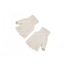 Girl`s Knitted Faux Fur Screentouch Fingerless Gloves